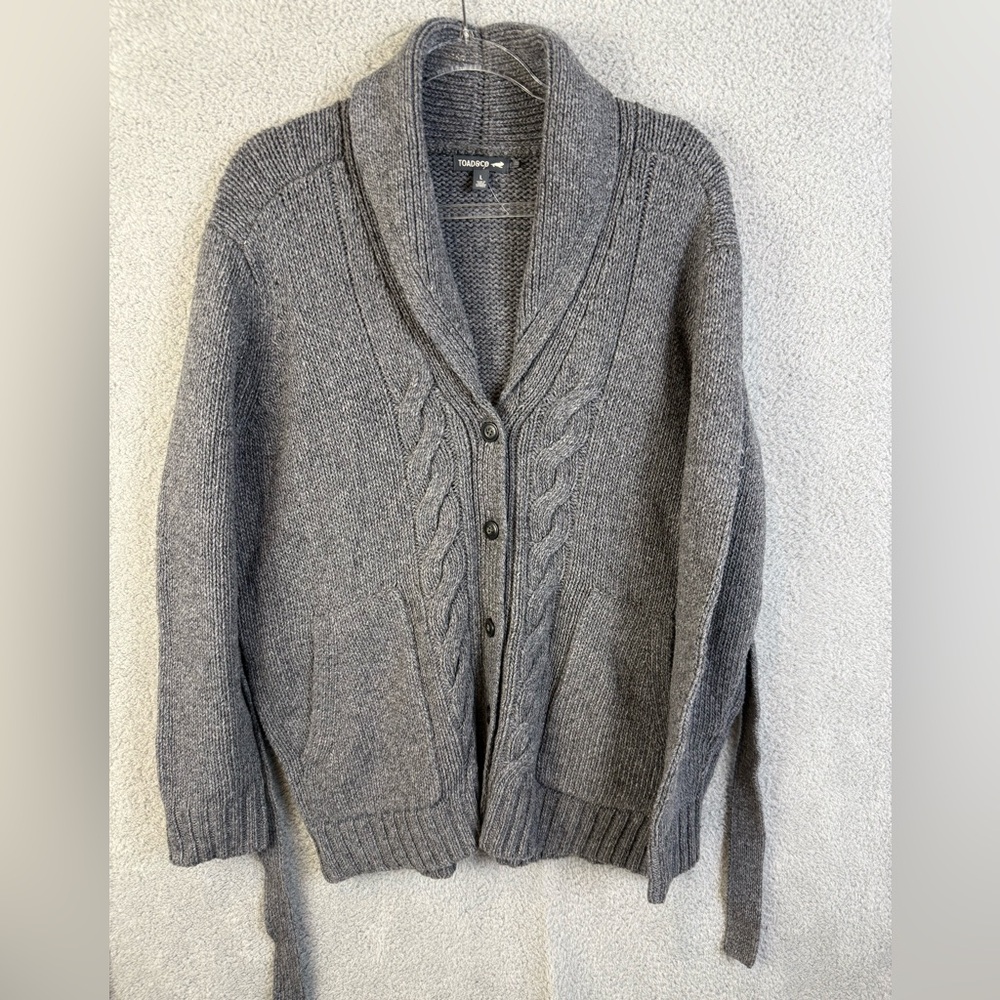 Toad&Co womens cable knit cardigan sweater